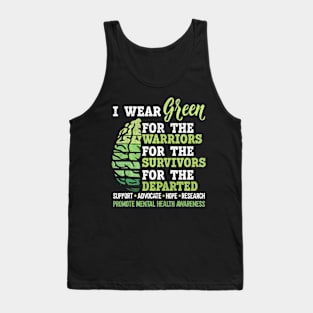 Mental Health Awareness Matters Support I Wear Green Tank Top